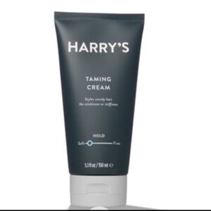 harrys soft hold taming cream 5.1 oz for men non sticky light hold hair care‼️